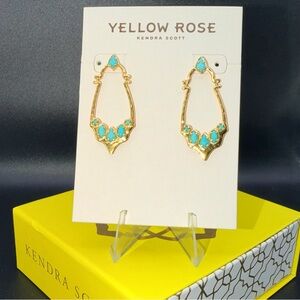 🌟RARE Yellow Rose by Kendra Scott x Yellowstone Montana Turquoise Statement